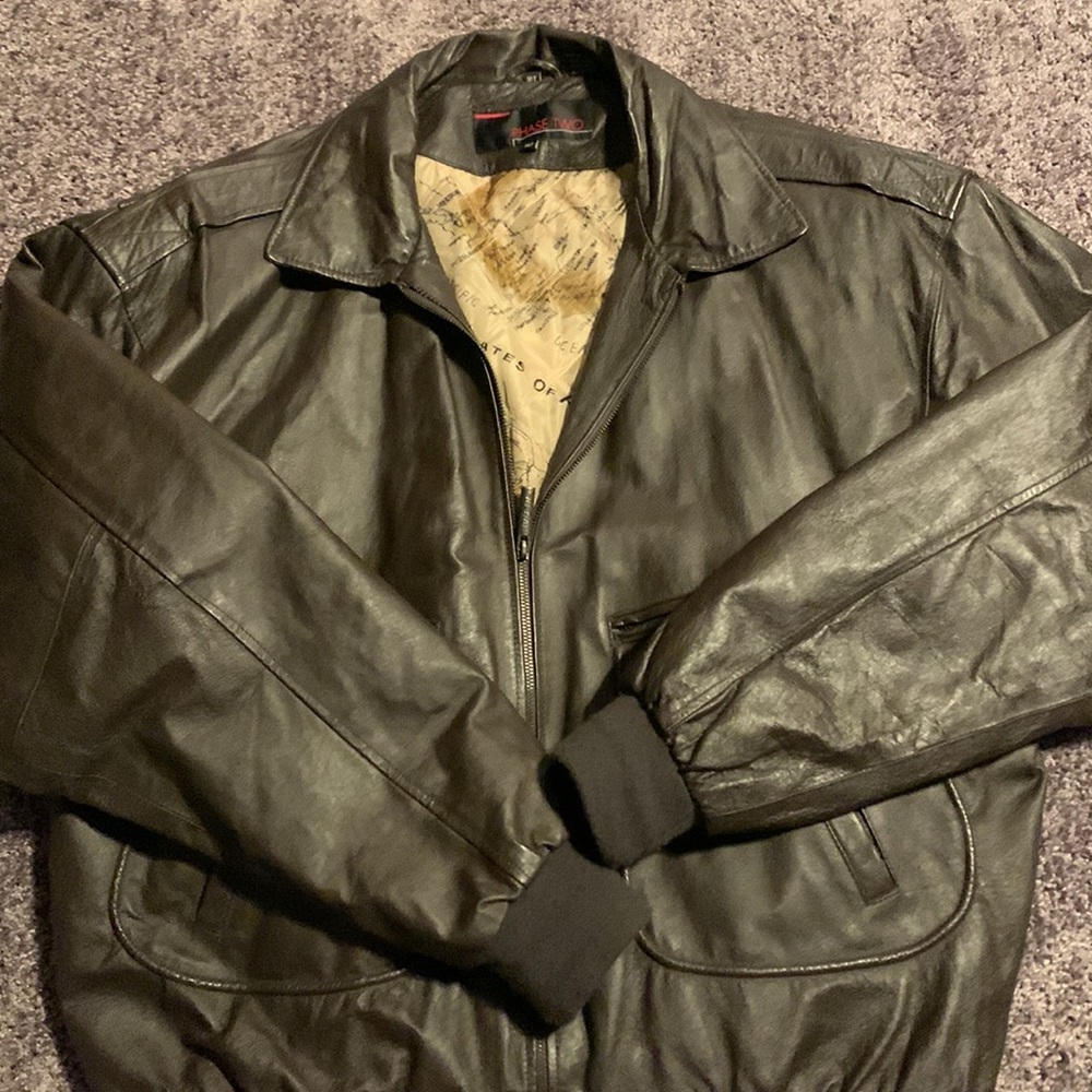 Leather Bomber jacket